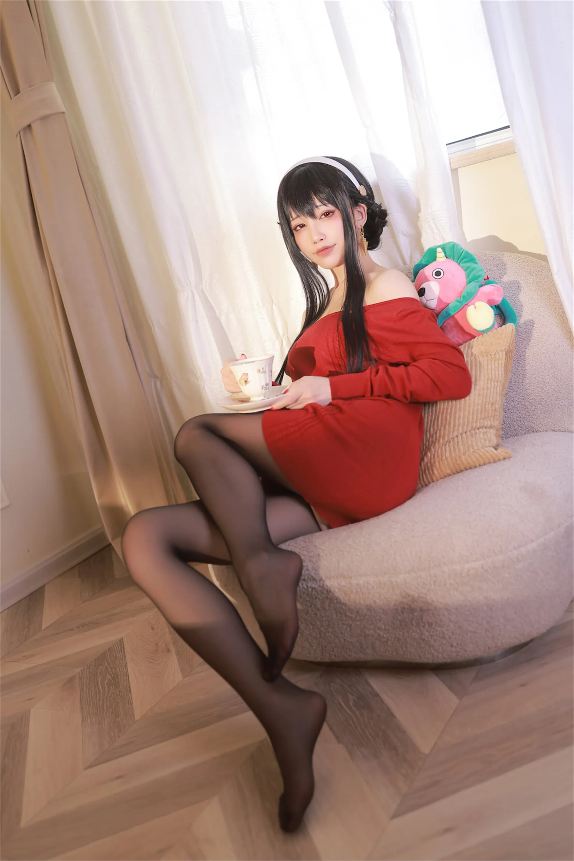 Cosplay Shui Miao aqua NO 119 Yoer Red Sweater 68P 77MB
