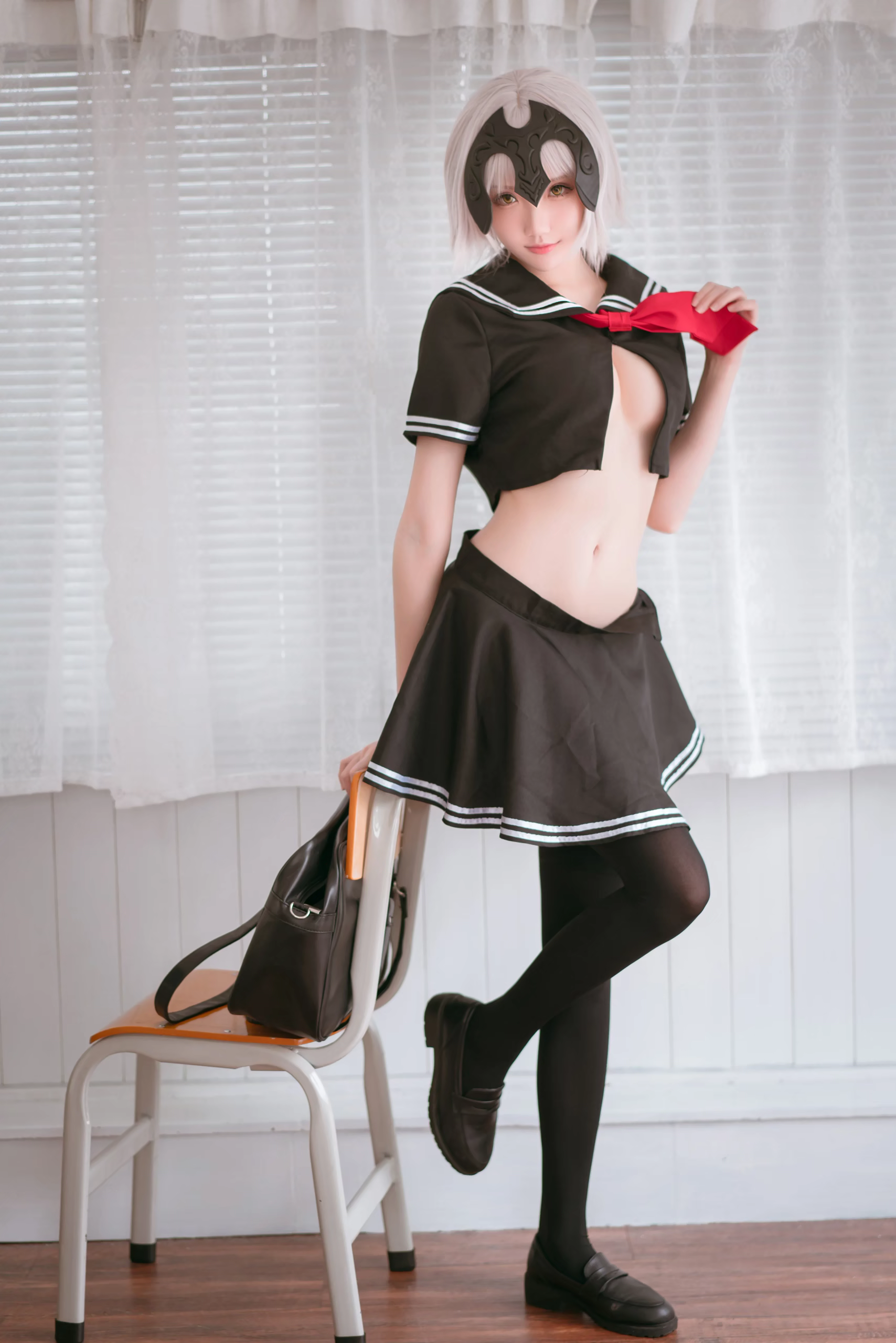 [Cosplay] Guaxi Jiang - NO.012 Black Joan of Arc School Uniform [13P-59MB]