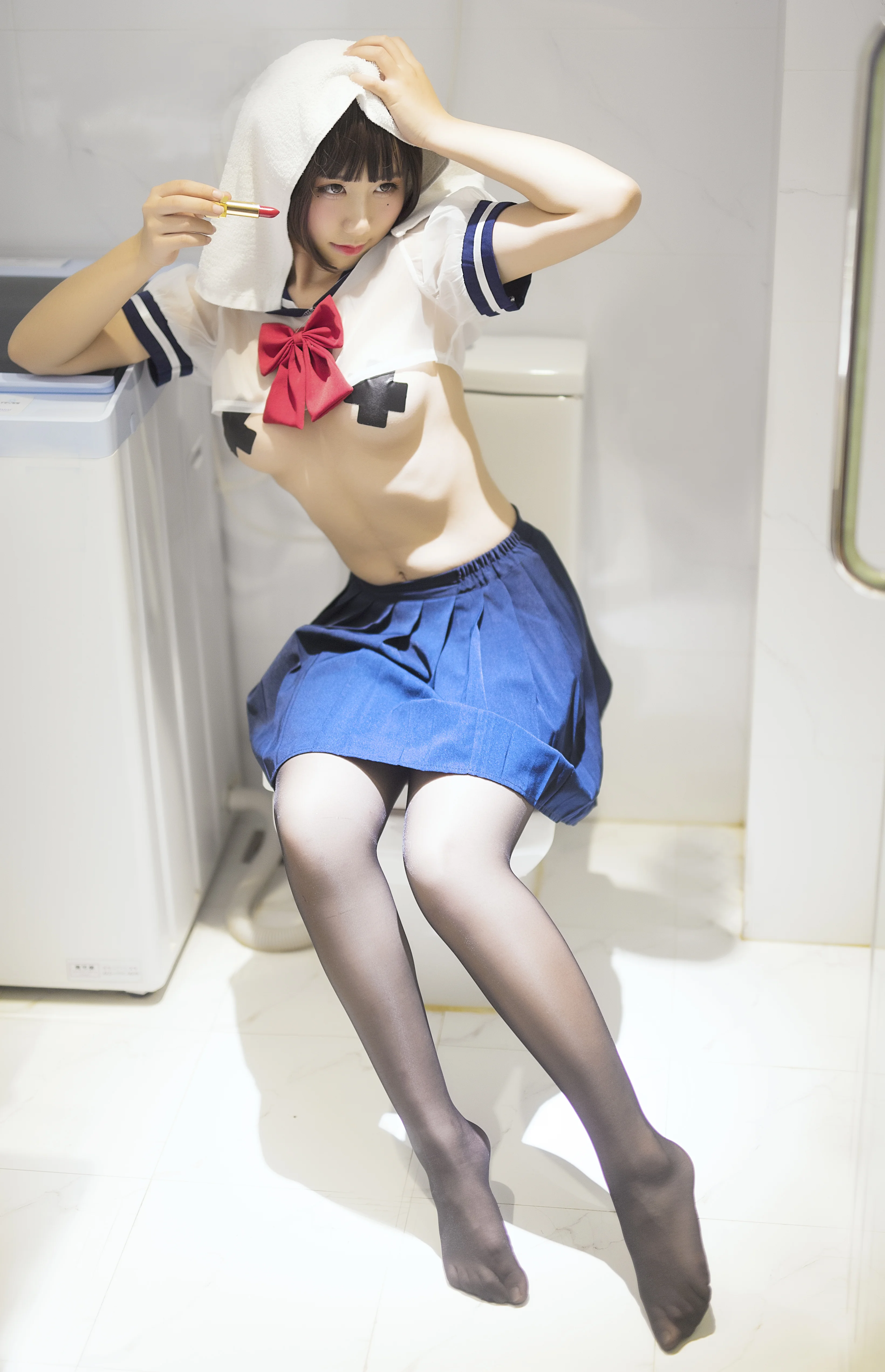 [Cosplay] Nine Qu Jean - NO.023 Black Silk JK [21P-153MB]