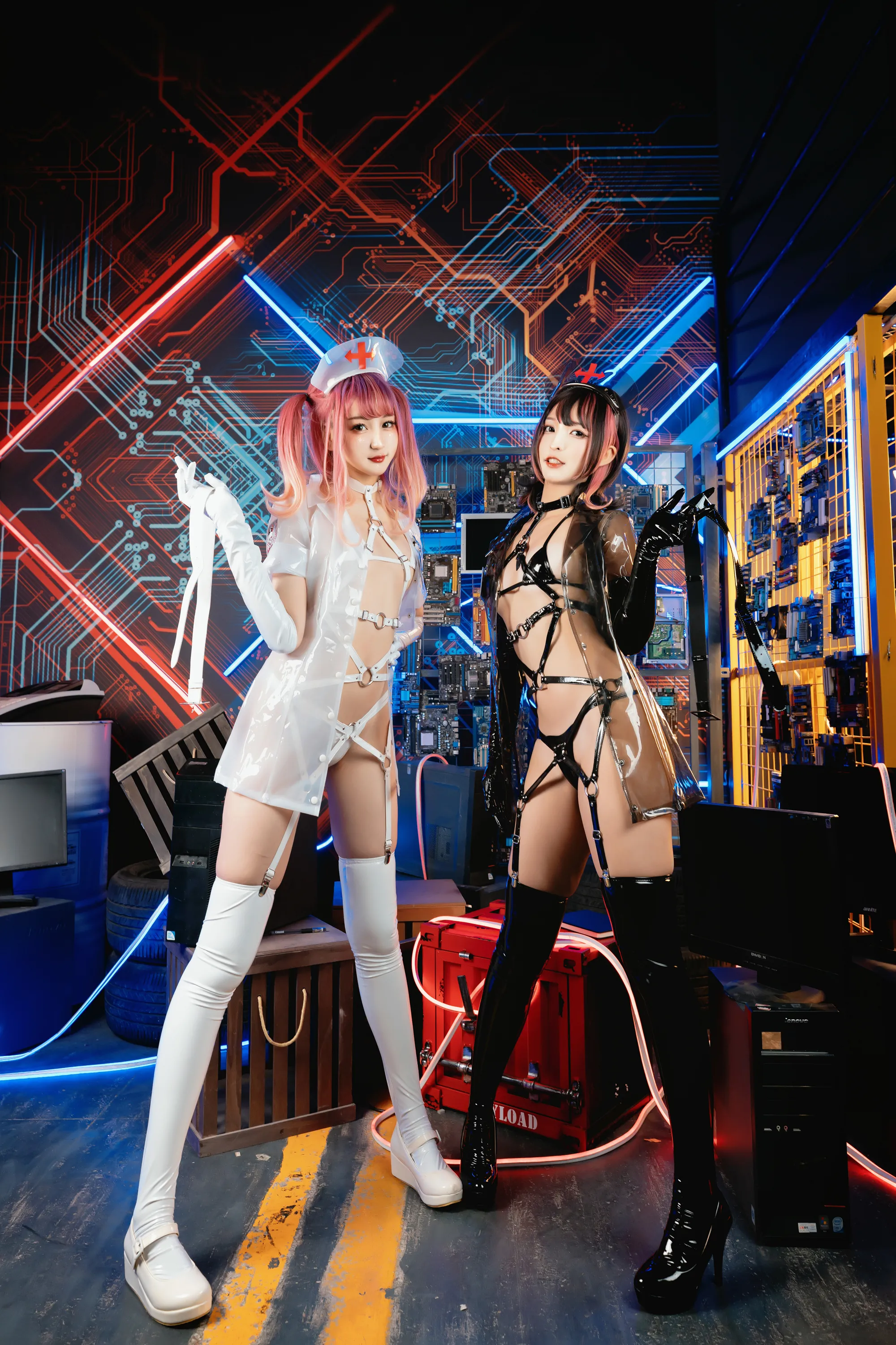 [COSPLAY] Kamikasaka Matsuhiro - NO.050 Colorless Philosophy Transparent Black and White Nurse Double [150P3V-835MB]