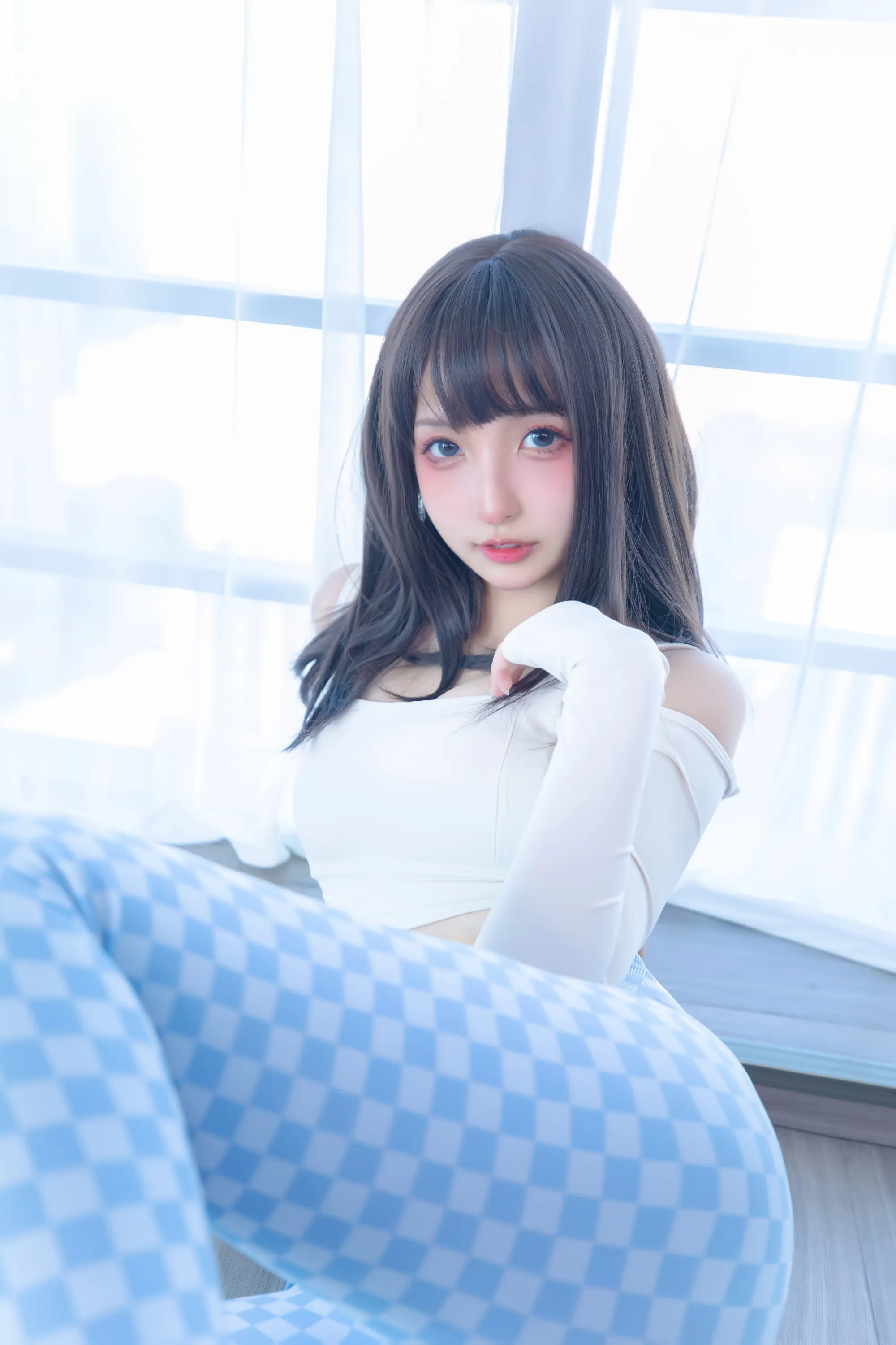 [COSPLAY] NO.092 - Kamikasaka Matsuhiro Blue and White Grid [75P-172MB]