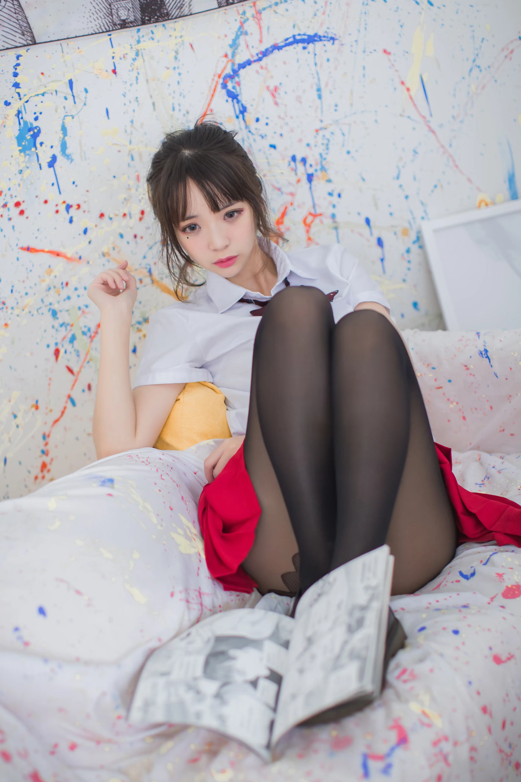 [COSPLAY] Crazy Catss - NO.046 Black Silk JK Girl [47P-445MB]