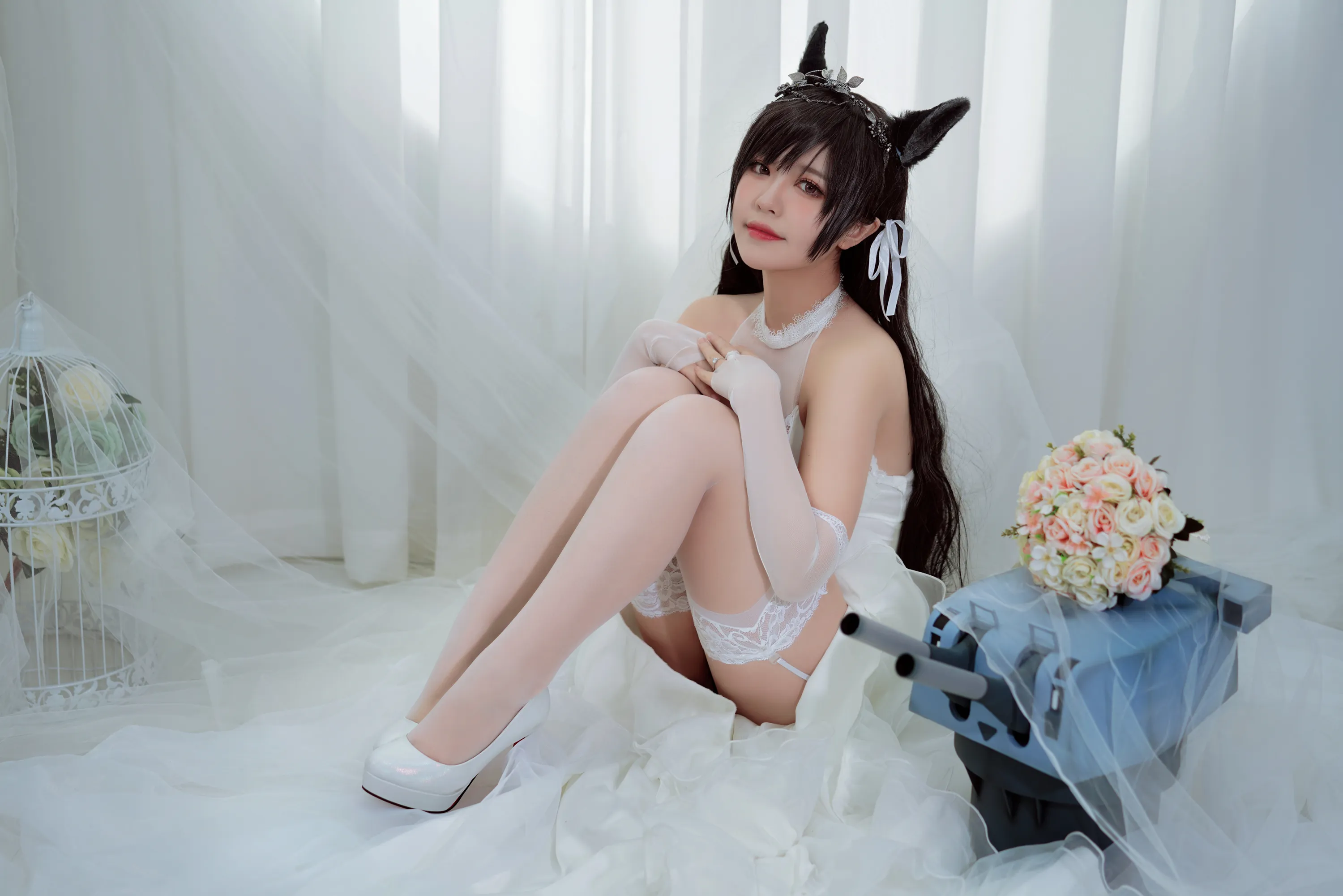 [COSPLAY] Hanhanko - NO.007 Atago Bride. White Flower Vow [29P1V-157MB]