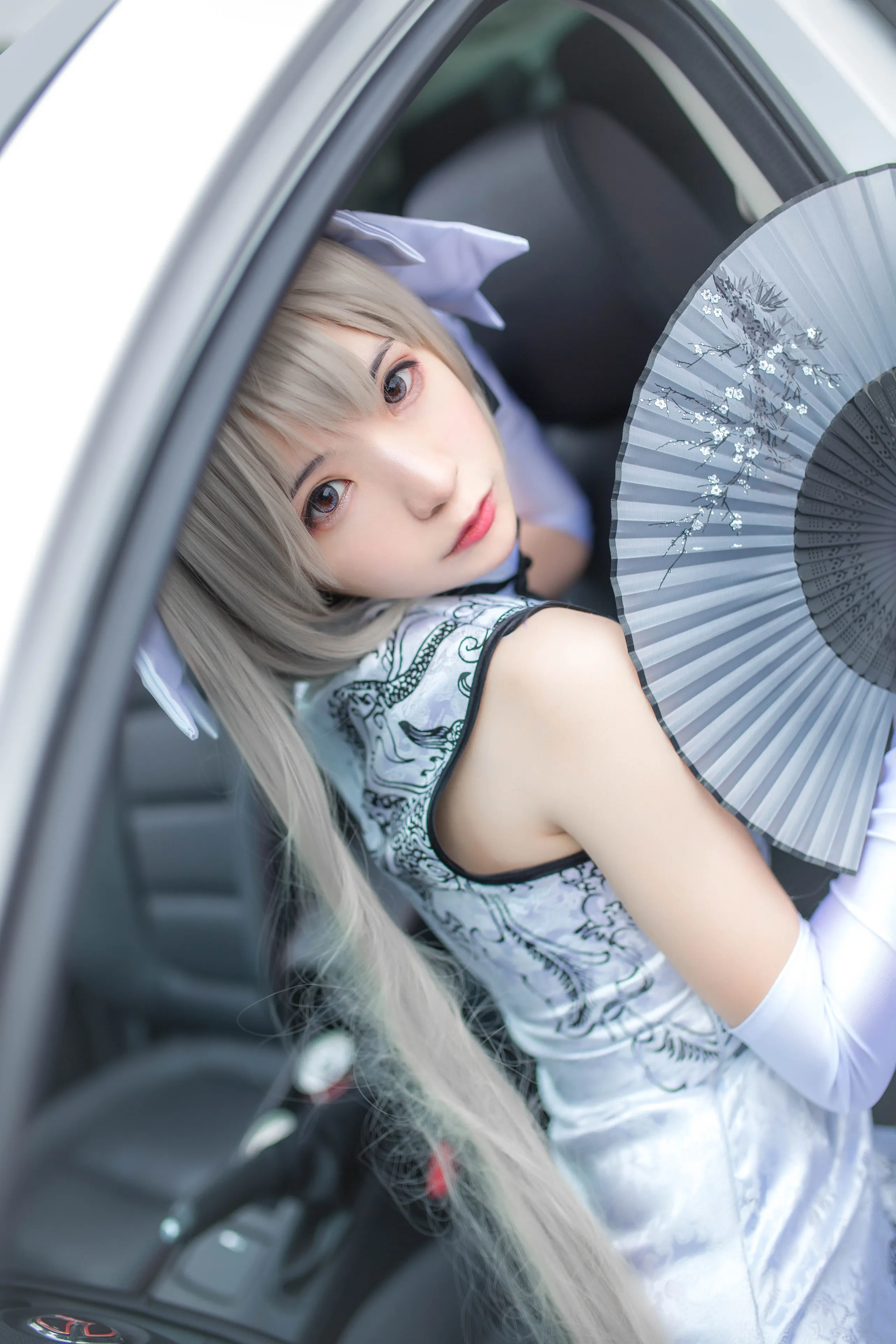 [COSPLAY] Crazy Catss - NO.089 Qiongmei Cheongsam White [13P-13MB]