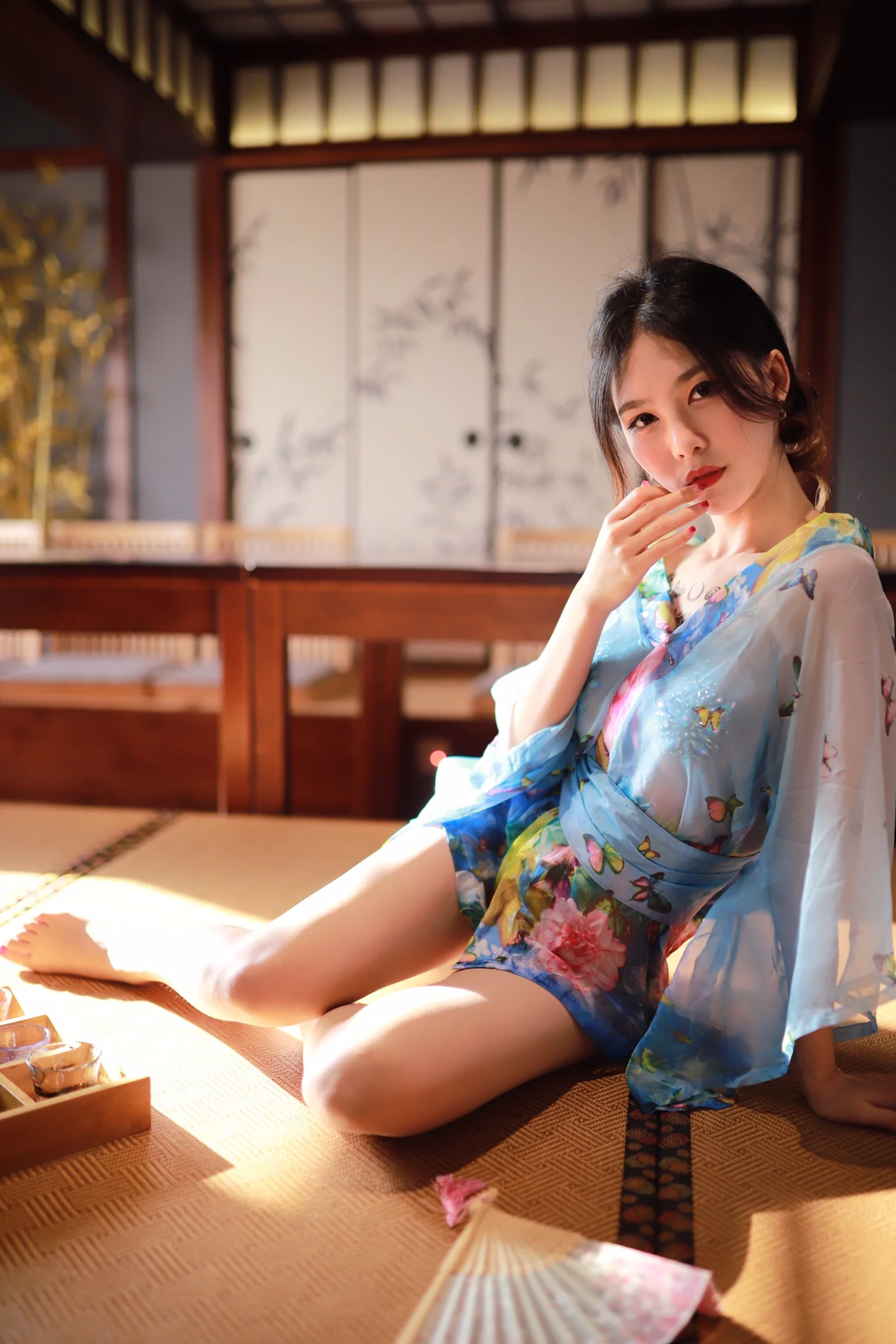 [COSPLAY] Dou Niang-Li Shi-Now - NO.020 Water Blue Kimono [30P-46MB]