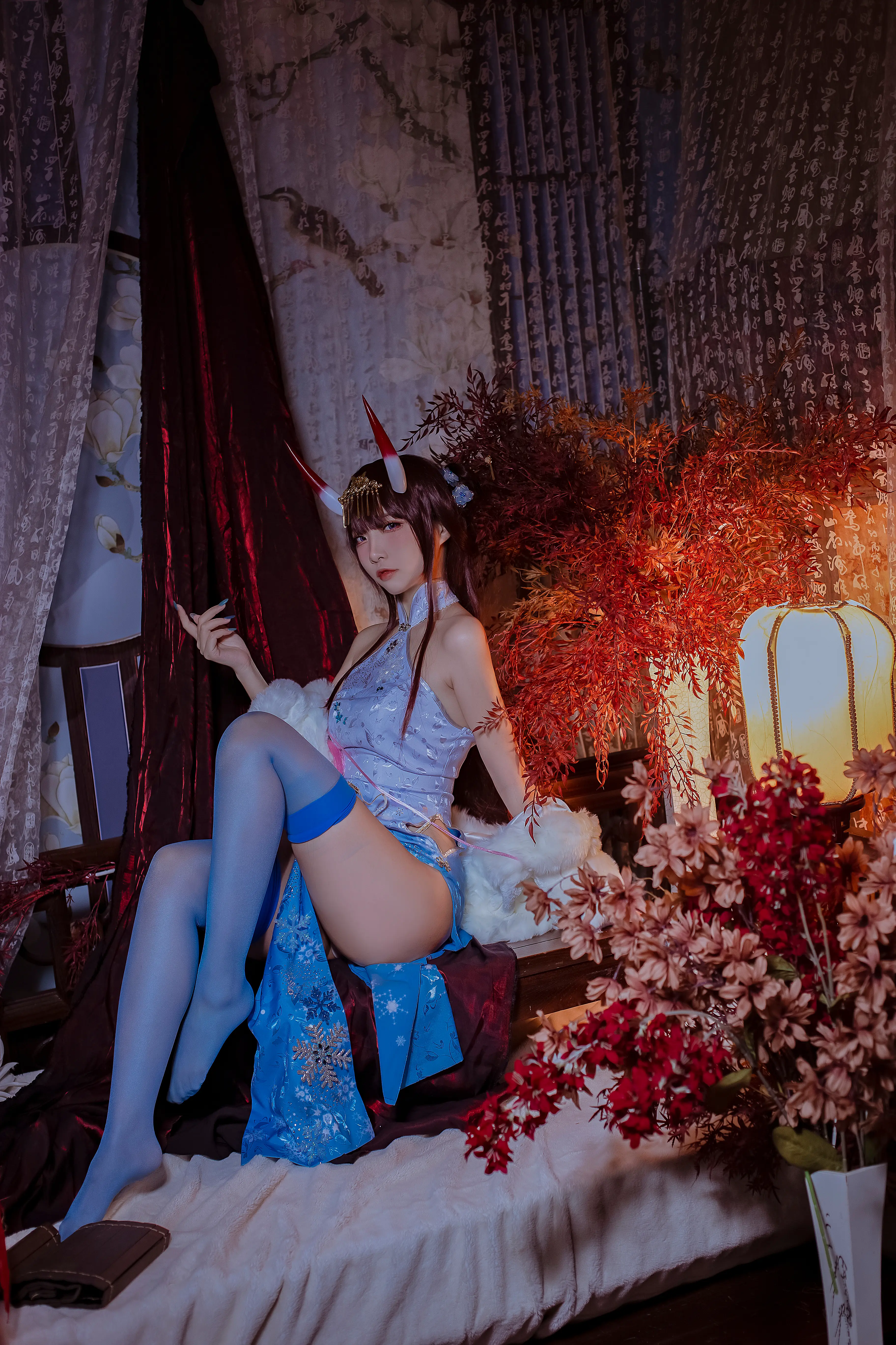 [Cosplay] Nisa Nisa - NO.104 Azur Blue Route Nodal Cheongsam [18P-121MB]