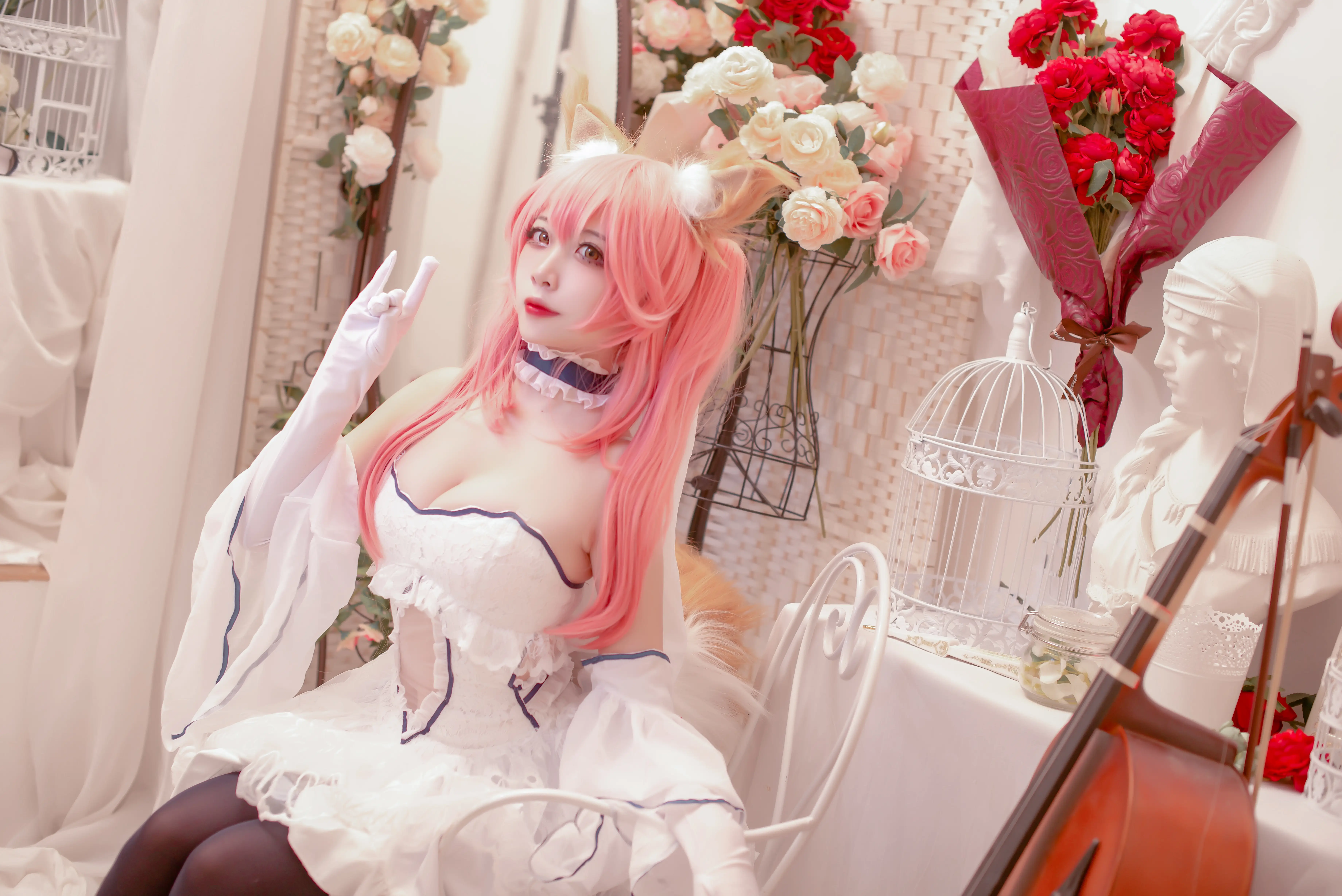[Cosplay] Nisa Nisa - NO.131 Fate Tamamomae Wedding Dress [9P-128MB]