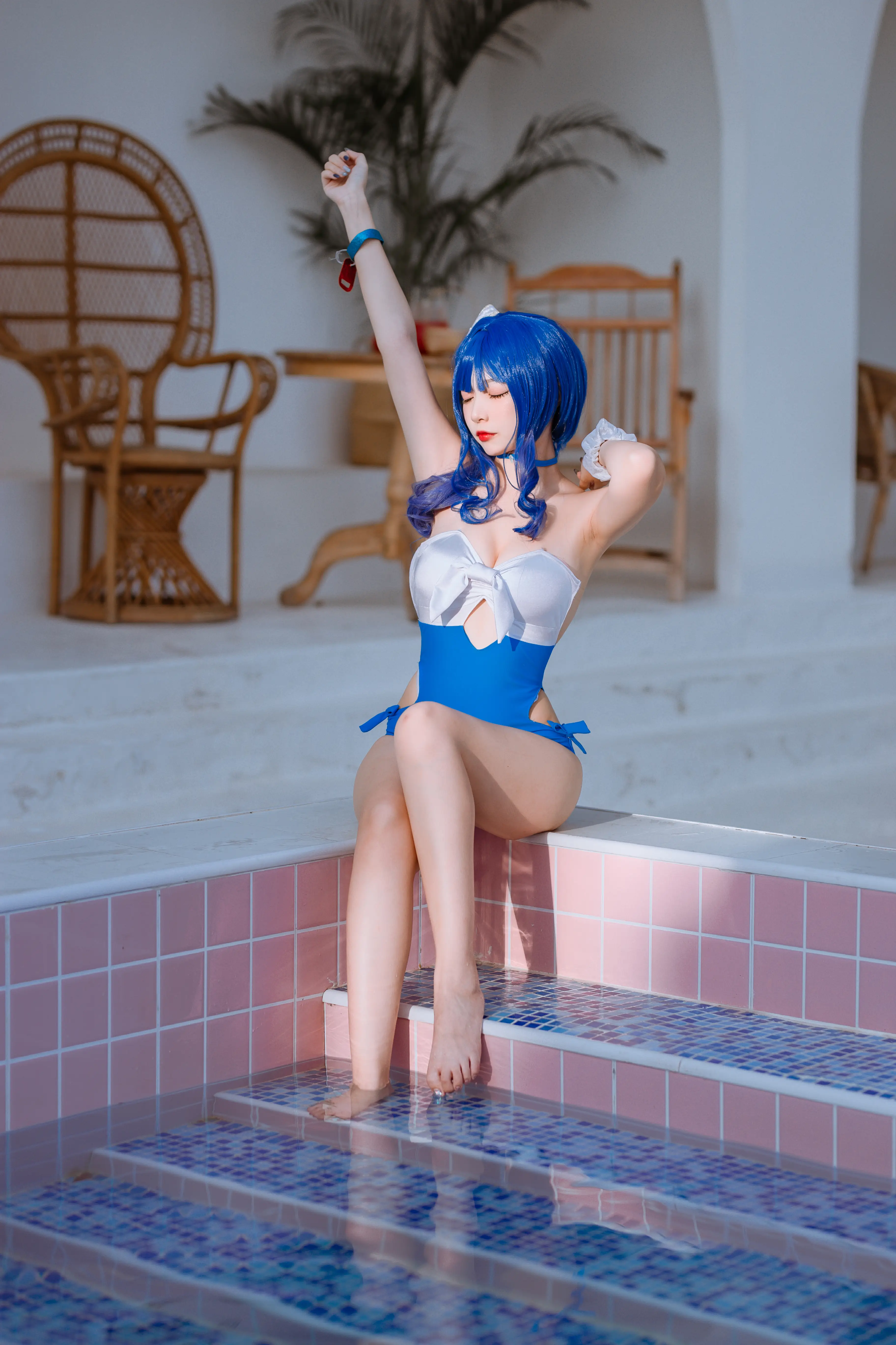 [Cosplay] Nisa Nisa - NO.135 Azur Blue Route St. Louis Swimsuit [26P-267MB]