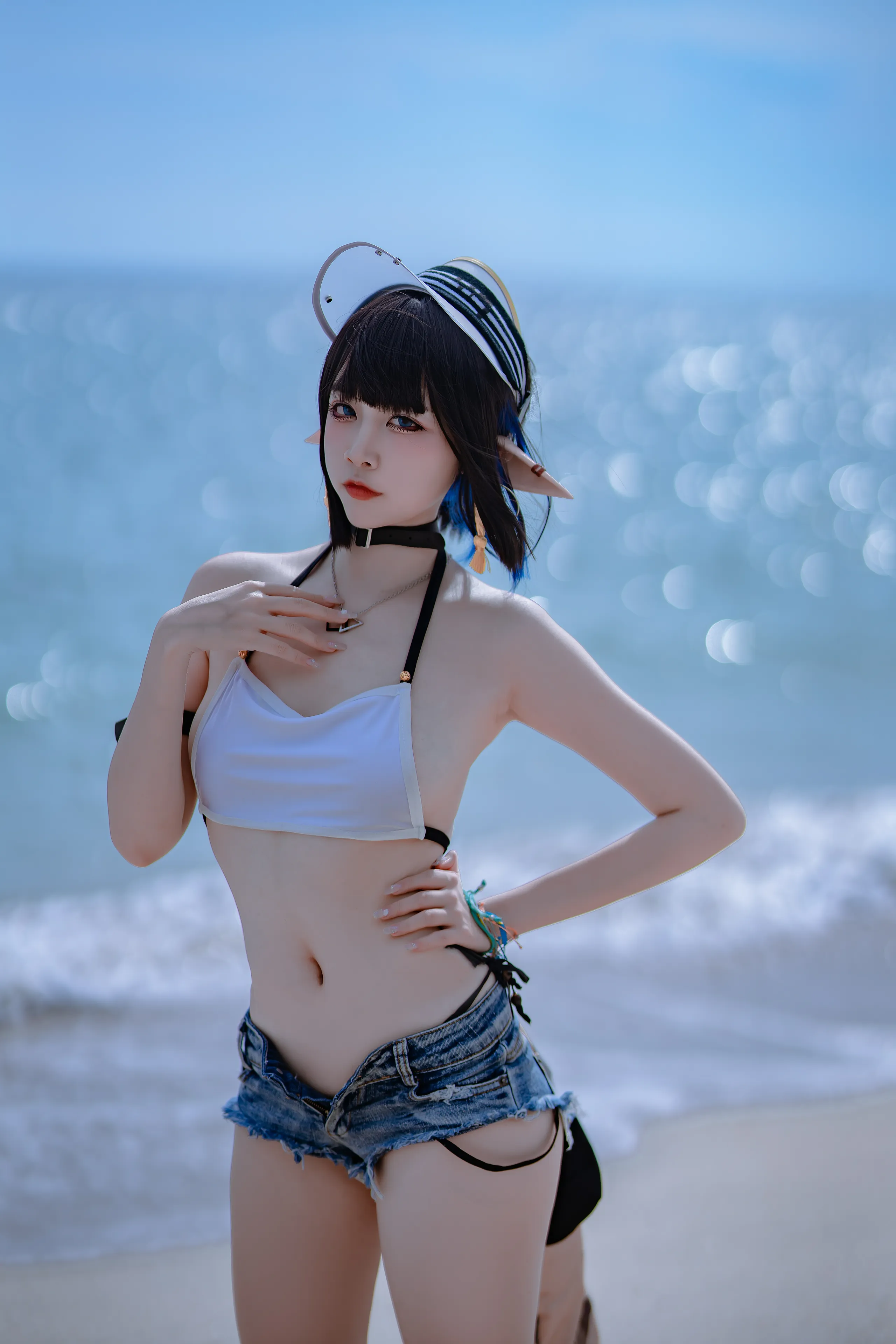 [Cosplay] Nisa Nisa - NO.155 Ark of Tomorrow Mori Swimsuit [22P-176MB]