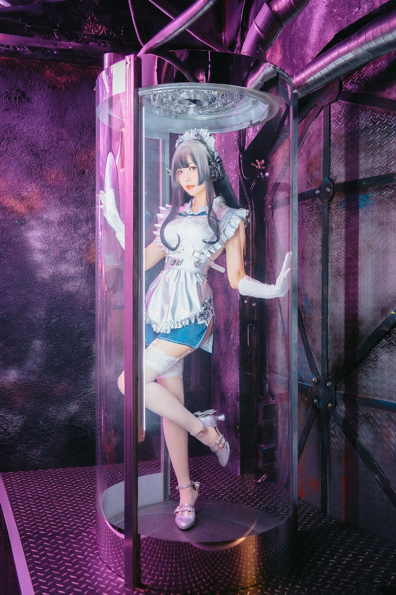 [COSPLAY] ElyEE - NO.121 Cybermaid Violane Blue Stone [28P-88MB]