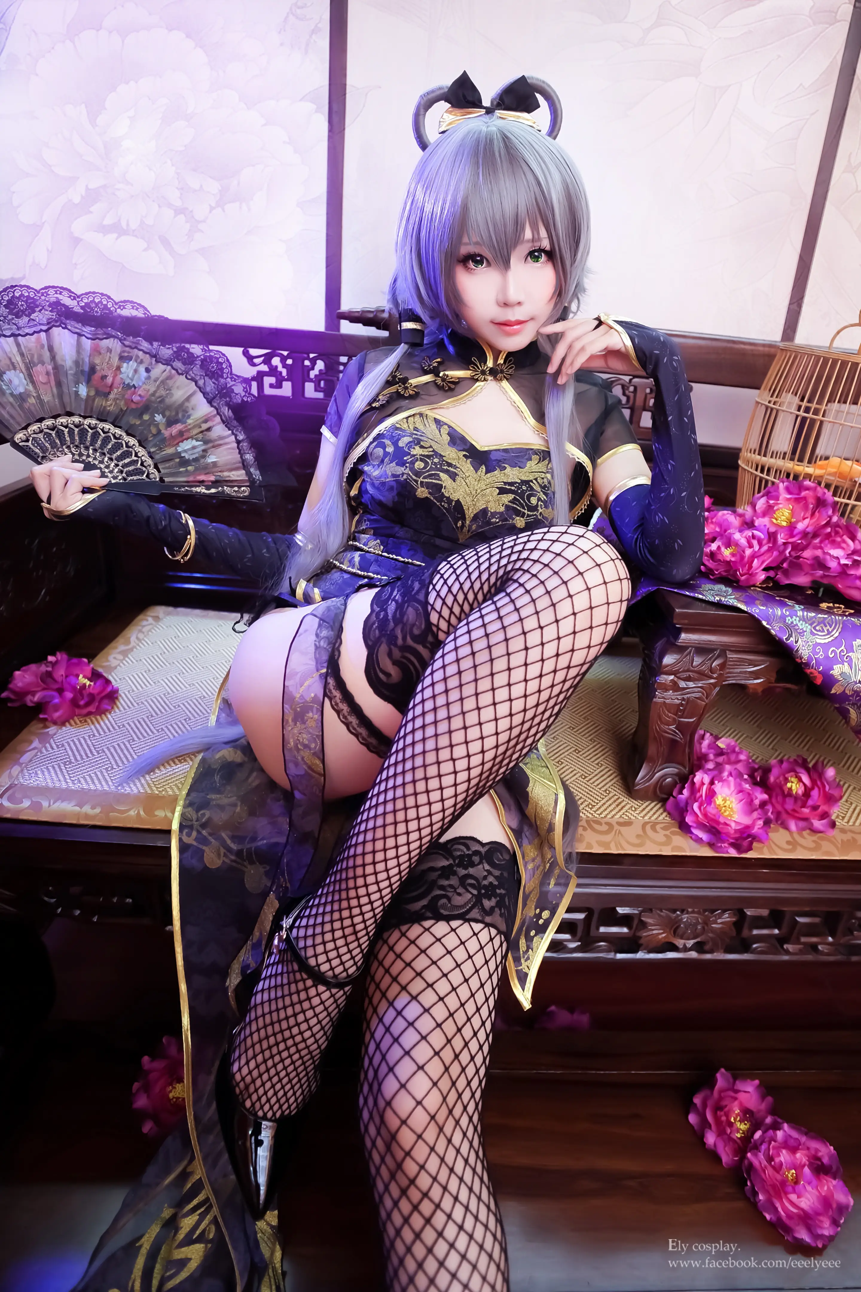[COSPLAY] ElyEE Zi - NO.055 Tianyi - Canary Cheongsam [12P-155MB]