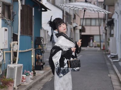 Cosplay Shui Miao aqua NO 215 Original Black lace kimono underwear 70P 99MB