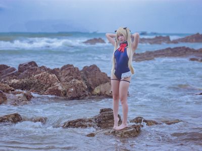 Nisa Nisa NO 117 Azur Blue Route Marie Rose Swimsuit 13P 69MB