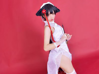 [Cosplay] Nine Qu Jean - NO.006 Azur Blue Route Cheongsam [15P-53MB]