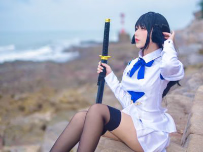 [Cosplay] Nine-Curve Jean - NO.005 Azur Blue Route Hiei Seaside [27P-168MB]