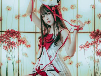 [COSPLAY] A-Oni Higanbana Ghost Face Over the Side [15P-43MB]